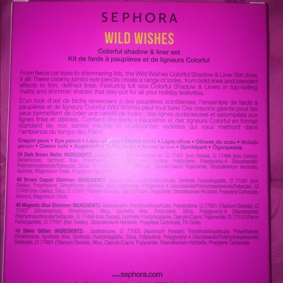Sephora Wild Wishes Colourful Shadow & Liner Set - Picture 2 of 2